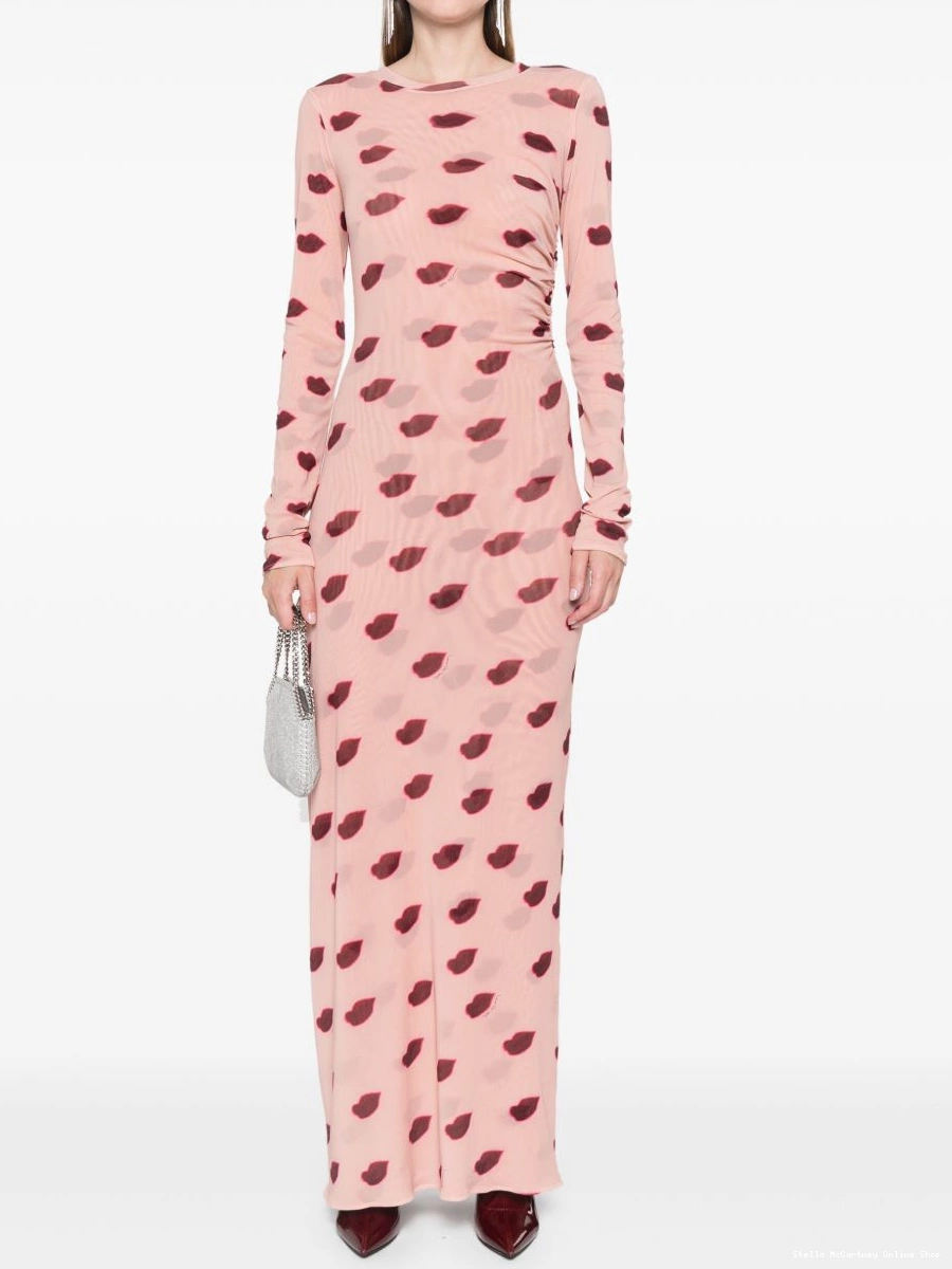 Cheap mesh maxi dress Stella McCartney lips-print Women 0730